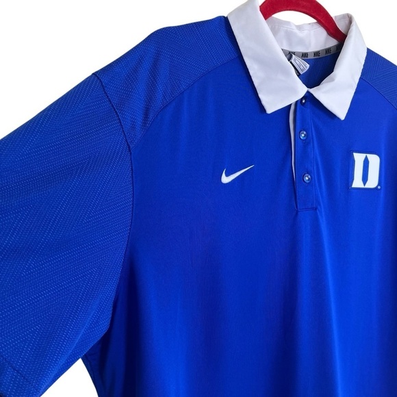 Nike Mens Dri-Fit Duke University Blue Devils Short Sleeve Polo Shirt XXL - Picture 2 of 16